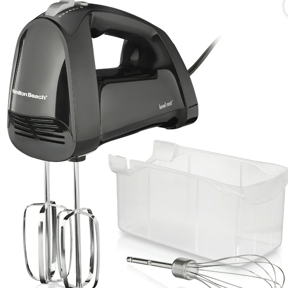 Hamilton Beach Black Hand Mixer with Storage Case